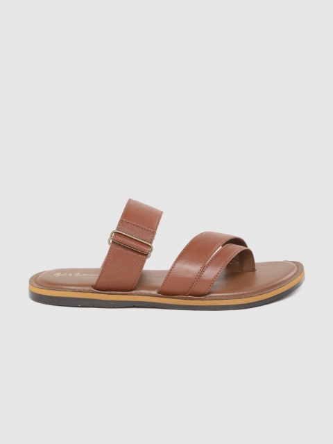 

Mast & Harbour Men Brown One Toe Comfort Sandals