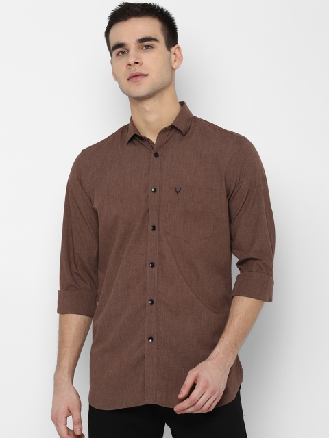 

Allen Solly Men Brown Slim Fit Solid Casual Shirt