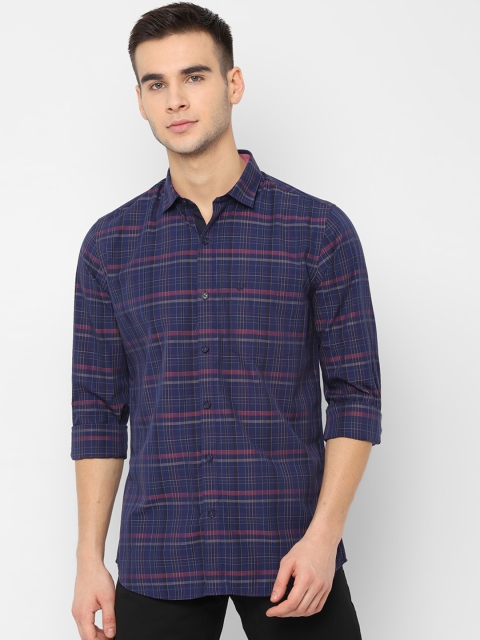 

Allen Solly Men Purple Checked Casual Shirt