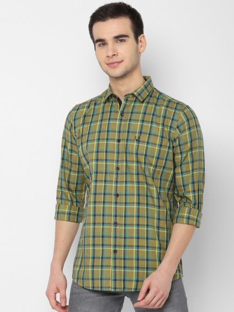 

Allen Solly Men Green Checked Casual Shirt
