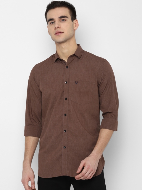 

Allen Solly Men Brown Slim Fit Solid Casual Shirt