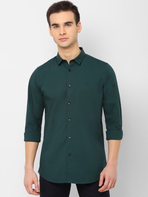 

Allen Solly Men Green Slim Fit Solid Casual Shirt