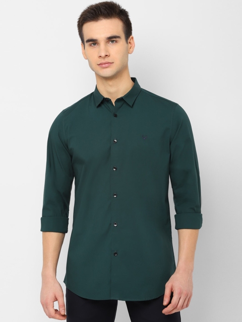 

Allen Solly Men Bottle Green Solid Casual Shirt