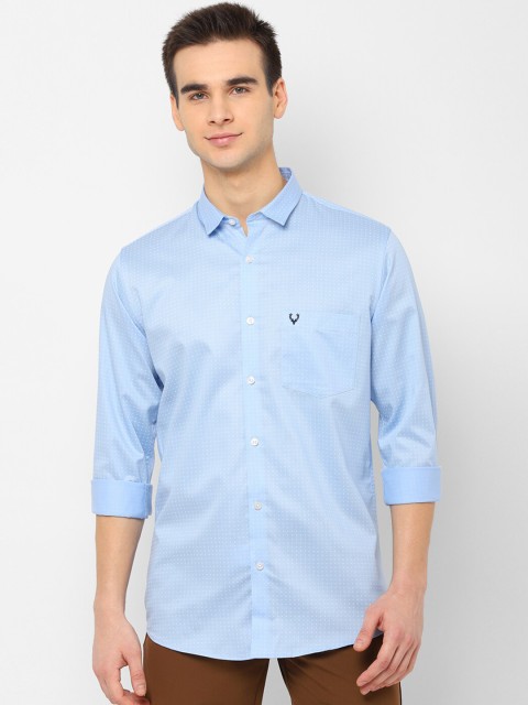 

Allen Solly Men Blue Slim Fit Self Design Casual Shirt
