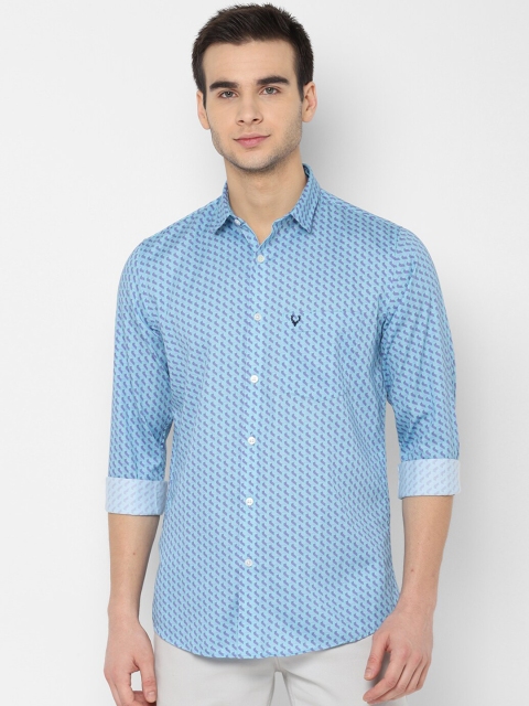

Allen Solly Men Blue Slim Fit Printed Casual Shirt