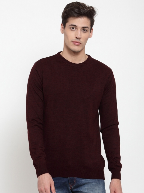 

Kalt Men Maroon Solid Pullover