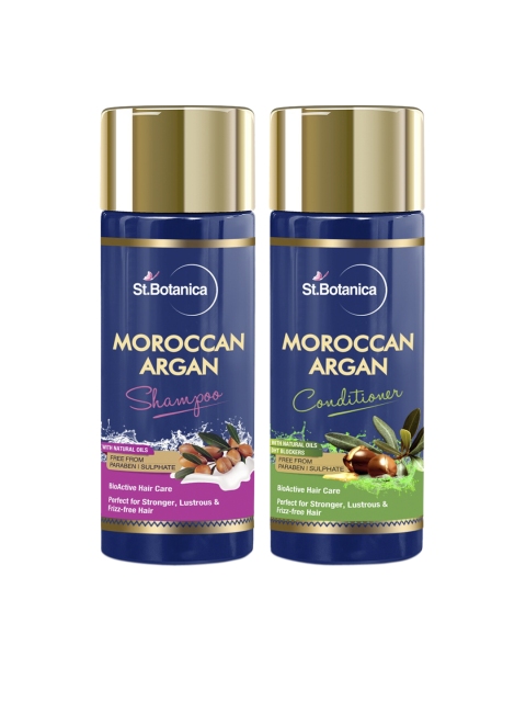 

St.Botanica Set of 2 Moroccan Argan Hair Shampoo & Argan Hair Conditioner 100 ml, Blue