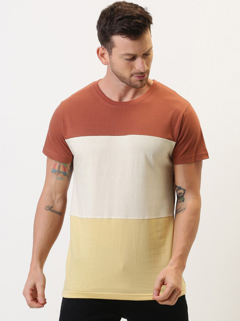 

DILLINGER Men Brown Solid Round Neck T-shirt