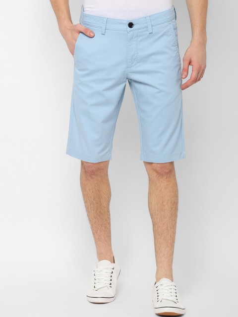 

Allen Solly Men Blue Solid Slim Fit Regular Shorts