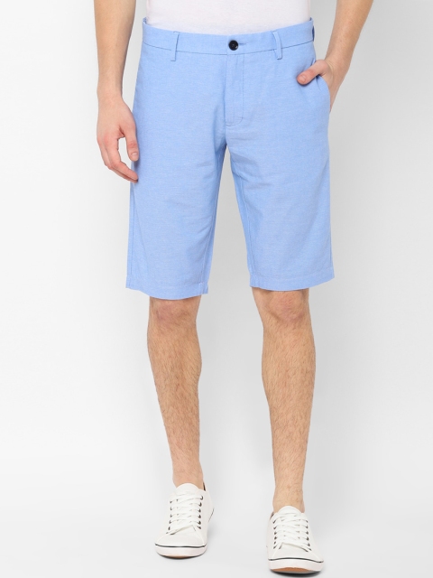 

Allen Solly Men Blue Solid Slim Fit Regular Shorts