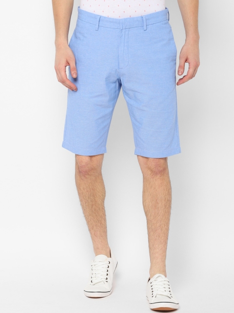 

Allen Solly Men Blue Solid Slim Fit Regular Shorts