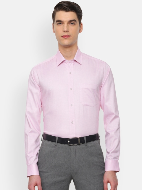 

Louis Philippe Men Pink Slim Fit Printed Formal Shirt