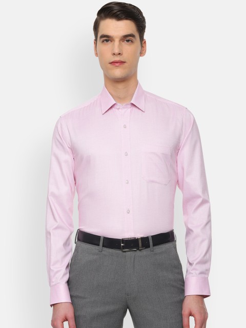 

Louis Philippe Men Pink Slim Fit Printed Formal Shirt