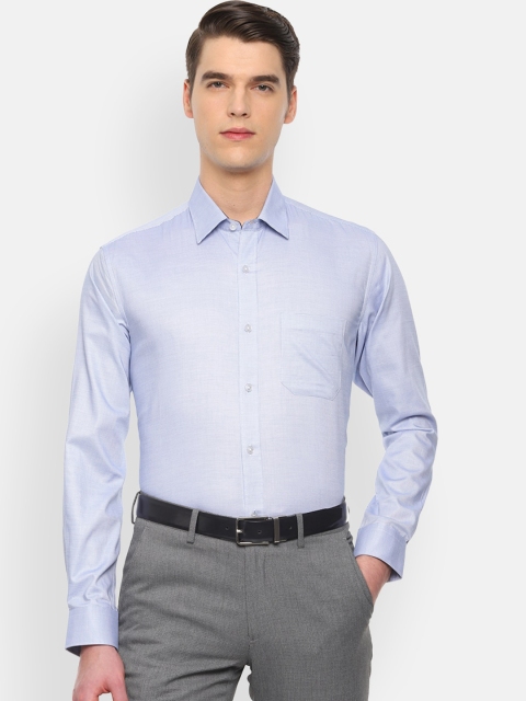 

Louis Philippe Men Blue Slim Fit Self Design Formal Shirt