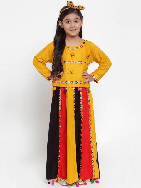 

Baani Creations Yellow & Black Ready to Wear Lehenga with Blouse