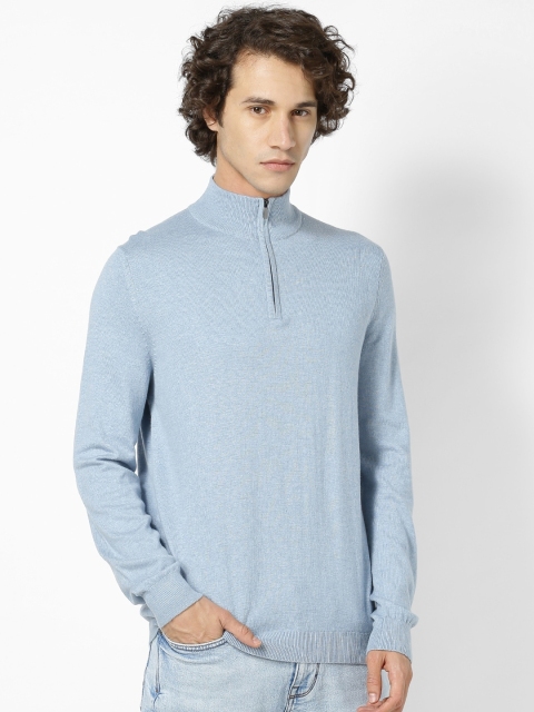 

Celio Men Blue Solid Pullover Sweater