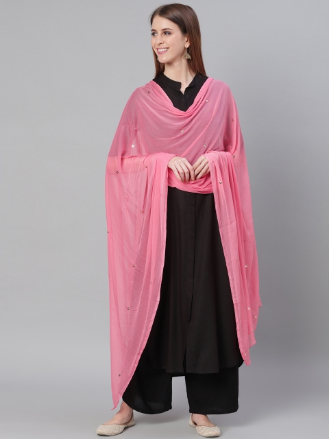 

Saadgi Pink Mukaish Work Dupatta