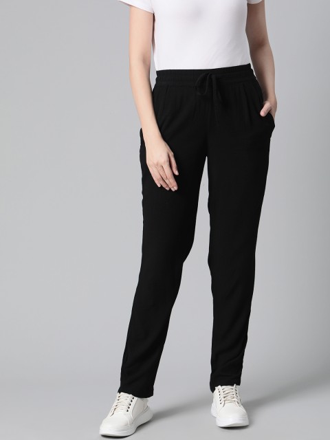 

Marks & Spencer Women Black Solid Regular Trousers