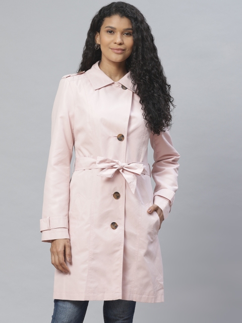 

Marks & Spencer Women Pink Solid Longline Overcoat