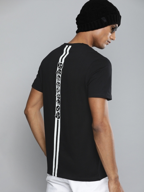 

Kook N Keech Emoji Men Black Printed Round Neck T-shirt