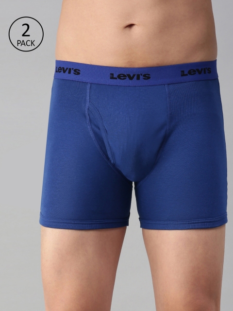 

Levis Men Blue Pack of 2 Solid Trunks #001-BOXER BRIEF-SODLT BLU-P2