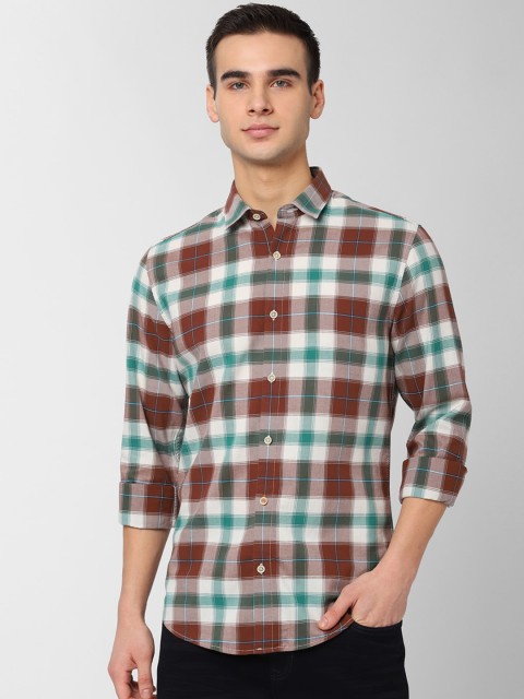 

Peter England Casuals Men Multicoloured Slim Fit Checked Casual Shirt, Multi
