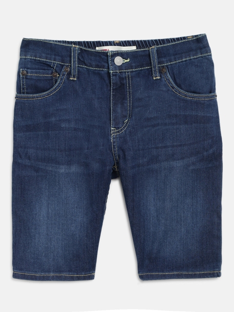 

Levis Boys Blue Washed Slim Fit Denim Shorts