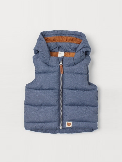 

H&M Infant Kids Hooded padded gilet, Blue