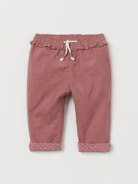 

H&M Girls Pink Lined Corduroy Trousers