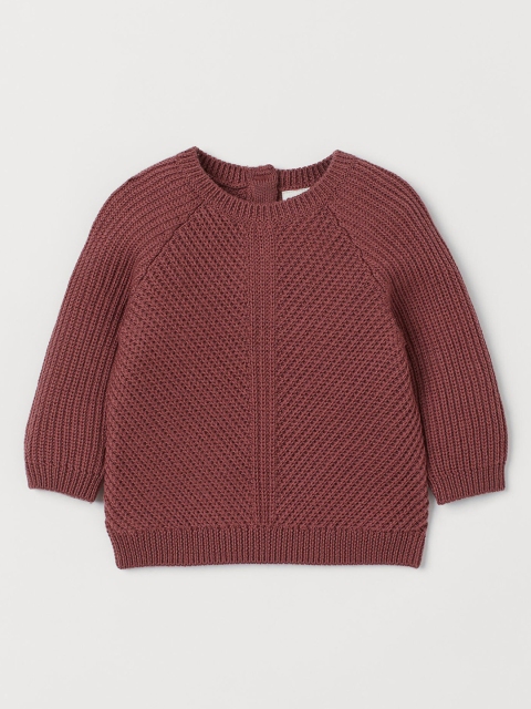 

H&M Kids Pink Textured-Knit Wool Jumper