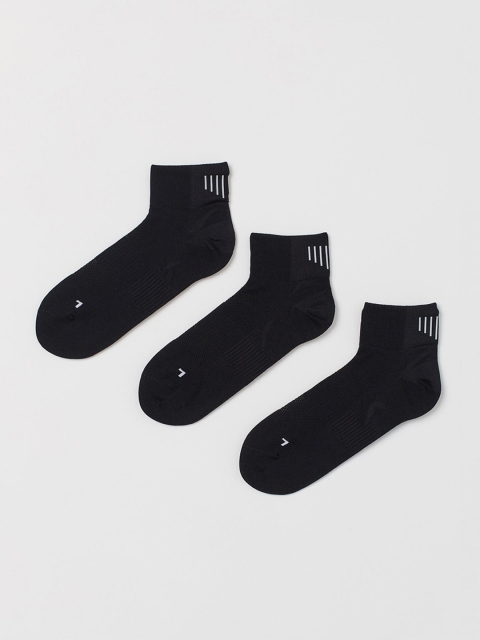 

H&M Men 3-Pack Sports Socks, Black