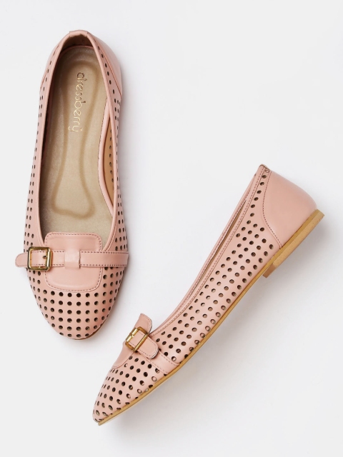 

DressBerry Women Pink Cut-Out Ballerinas