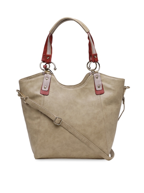

Butterflies Beige Solid Handheld Bag