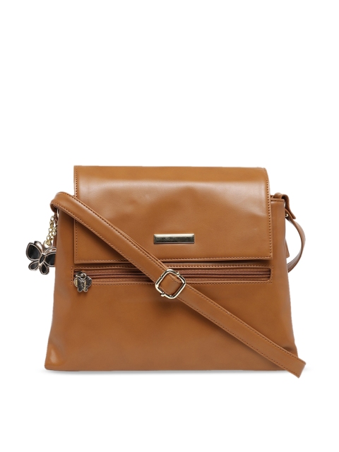 

Butterflies Tan Brown Solid Sling Bag