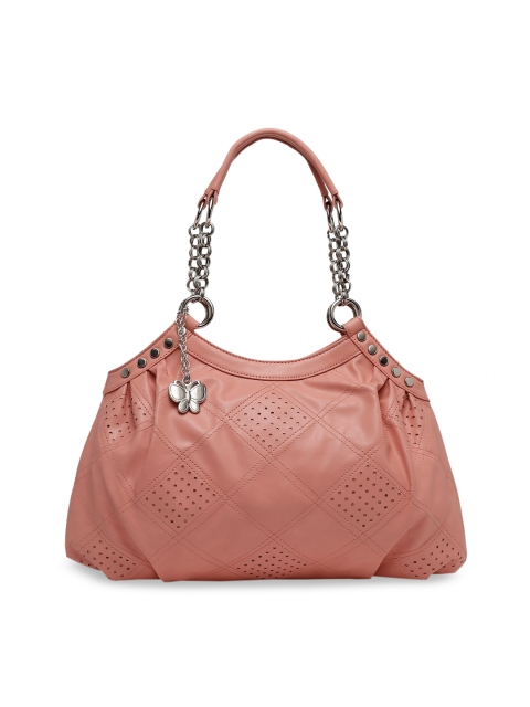 

Butterflies Peach-Coloured Self Design Shoulder Bag