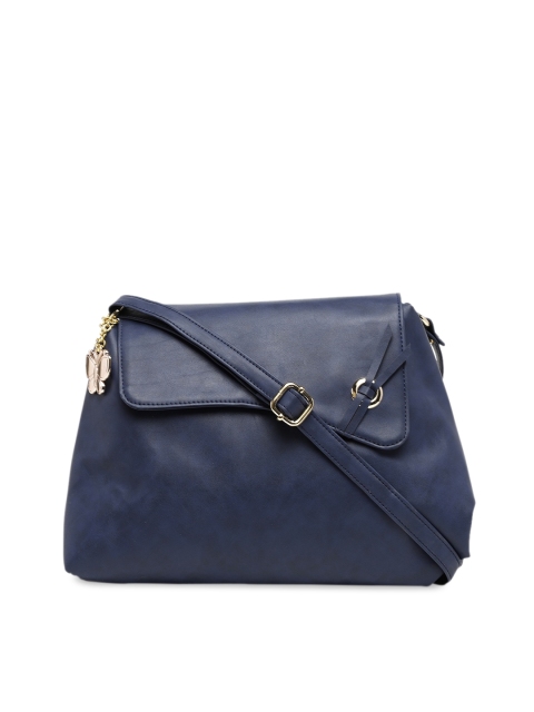 

Butterflies Navy Blue Solid Sling Bag