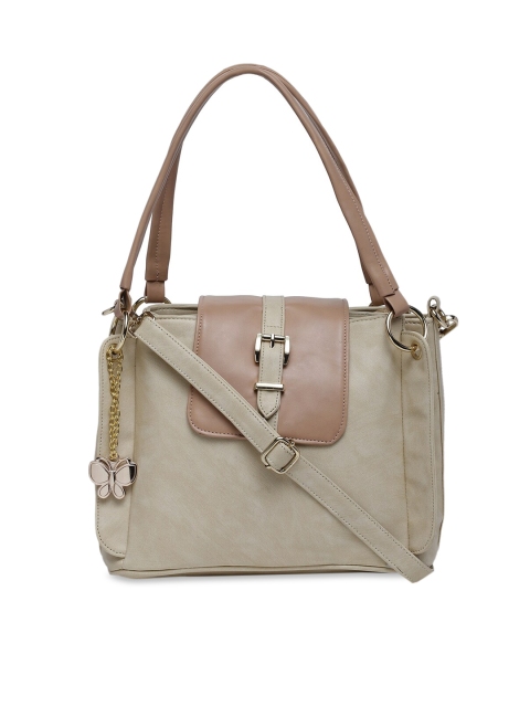

Butterflies Beige Solid Shoulder Bag