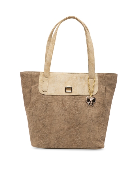 

Butterflies Beige Textured Handbag