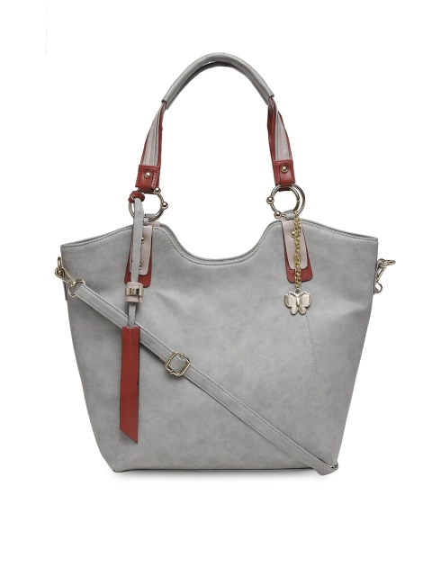 

Butterflies Grey & Red Solid Shoulder Bag