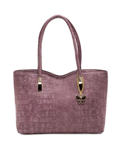 

Butterflies Purple Textured Shoulder Bag