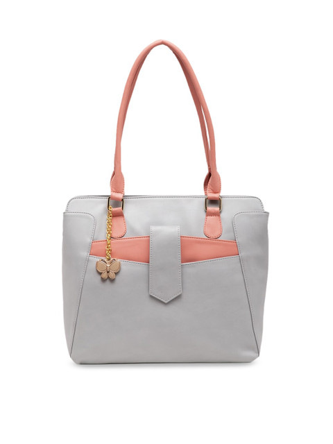 

Butterflies Grey & Peach-Coloured Colourblocked Shoulder Bag
