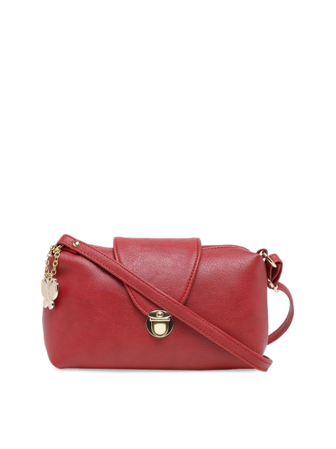 

Butterflies Maroon Solid Sling Bag