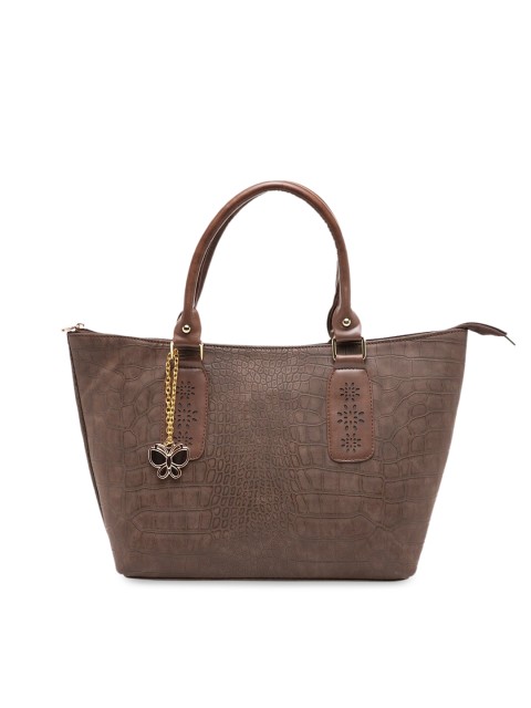 

Butterflies Brown Textured Shoulder Bag