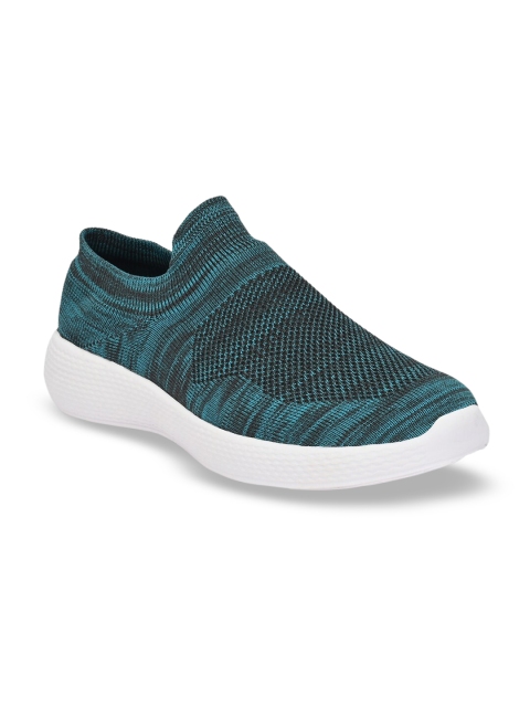 

Mactree Men Teal Blue Textile Walking Shoes