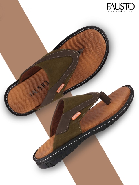 

FAUSTO Men Olive Green Sandals