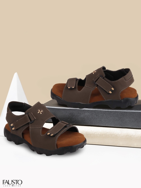 

FAUSTO Men Olive Green Comfort Sandals