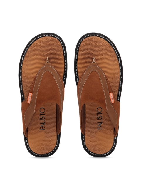 

FAUSTO Men Tan Solid Sandals