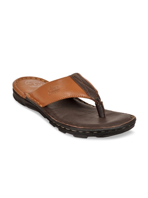

Allen Cooper Men Tan Brown Genuine Leather Comfort Sandals