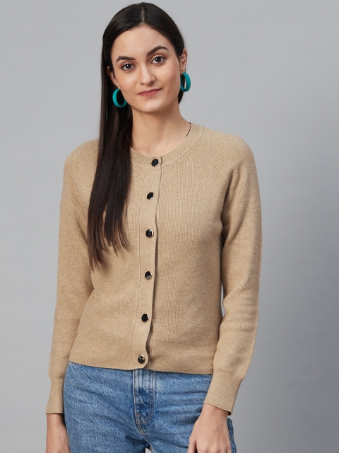 

Marks & Spencer Women Beige Solid Cardigan