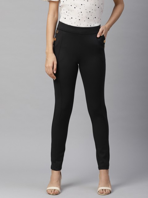 

Marks & Spencer Women Black Solid Treggings